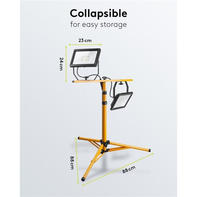 Goobay LED bouwlamp met vloerstandaard - 2x 50W