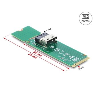 DeLOCK Delock M.2 Key M to 1 x SFF-8654 4i Converter