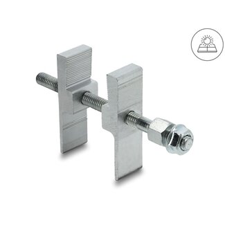 DeLOCK Delock Clamp for Animal Repellent Barrier / Pigeon Repellent for Photovoltaic Solar Modules aluminium