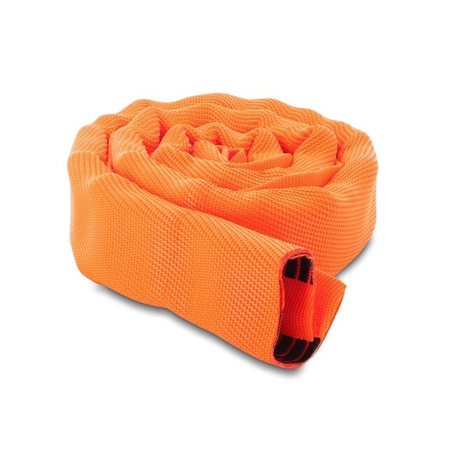 Delock Double-Layer Flat protective Sleeve 40 x 16 mm with black Wear Warning Indicator for cables or copper busbars, PET, orange 1 m