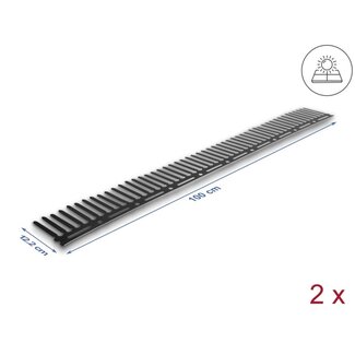 DeLOCK Delock Animal Barrier / Birdprotection for Photovoltaic Systems 1 m - 2 pieces brown (122 mm)