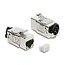 Delock Keystone Module RJ45 jack Cat.6A STP with PoE LED