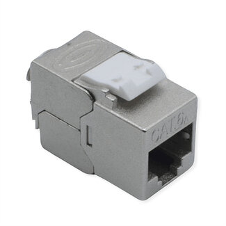 Roline ROLINE Cat.6A (Class EA) Keystone, RJ-45, geschirmt, werkzeuglos, GHMT, silberfarben