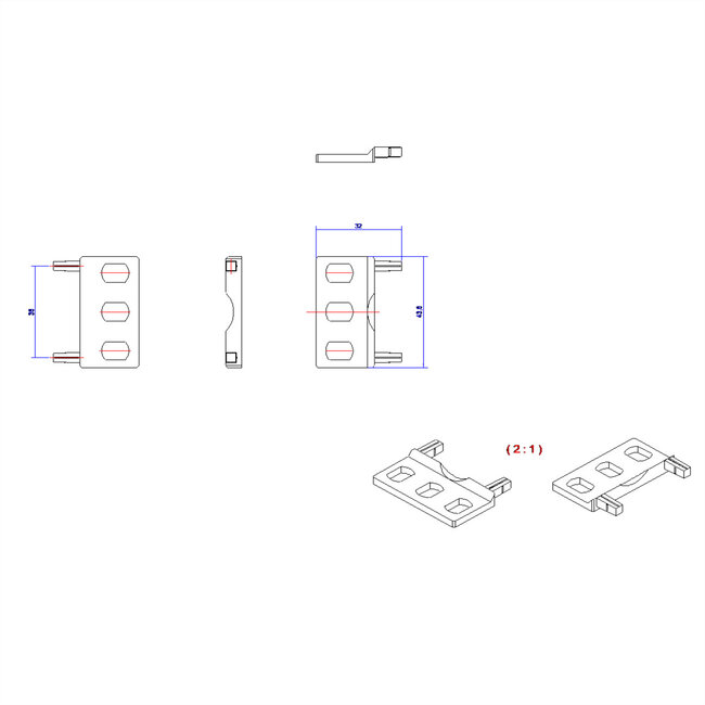 BACHMANN BlueNet kunststof bevestiging, Verpakt in polyzak