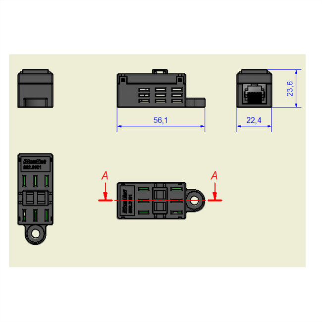 BACHMANN BlueNet 2 temperatuursensor, incl. aansluitkabel 2m CAT5e