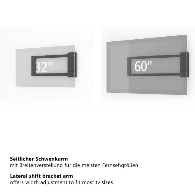 My Wall muurbeugel voor schermen tot 60 inch | swing mount | gemotoriseerd