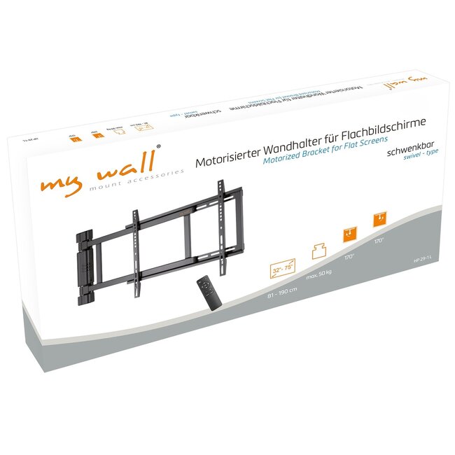 My Wall muurbeugel voor schermen tot 75 inch | swing mount | gemotoriseerd