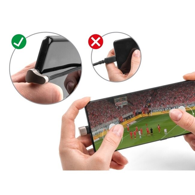 Delock USB-C kabel | haaks U-bocht/recht | USB2.0 | PD 60W | nylon | 1 meter