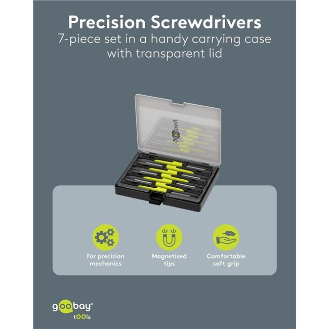 Goobay precisie-schroevendraaierset | 7-delig