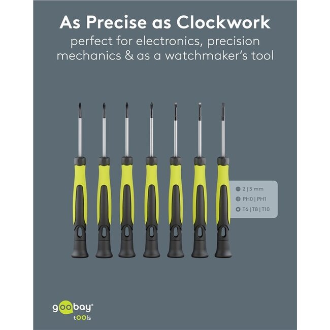 Goobay precisie-schroevendraaierset | 7-delig