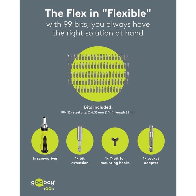 Goobay schroevendraaierset | 99 bits