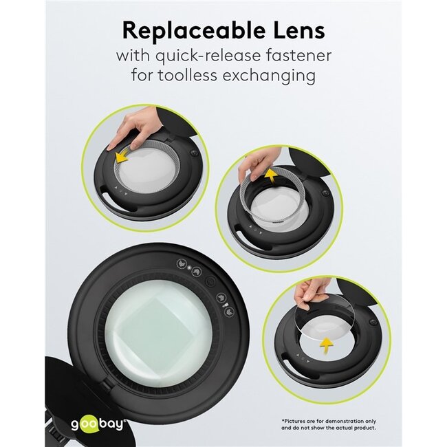 Goobay LED loeplamp | 800 lm (dimbaar) | 10W | bureauklem | zwart