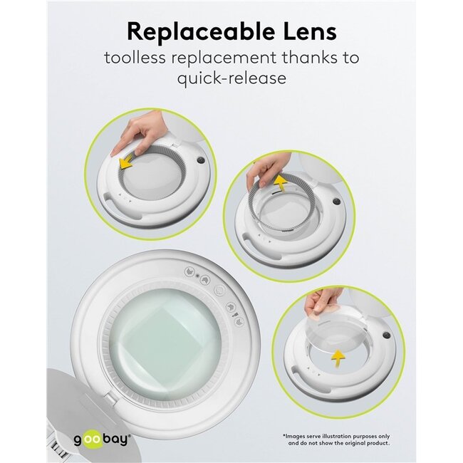 Goobay LED loeplamp | 800 lm (dimbaar) | 10W | bureauklem | wit