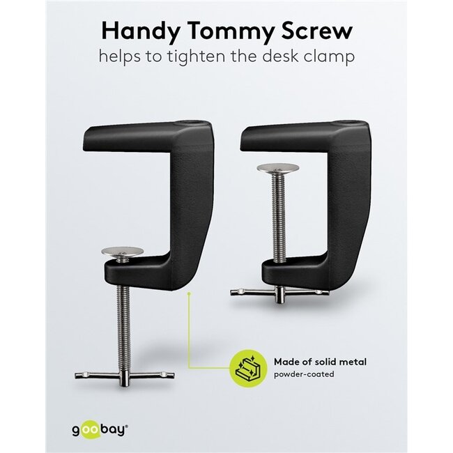 Goobay bureauklem voor loeplamp | zwart