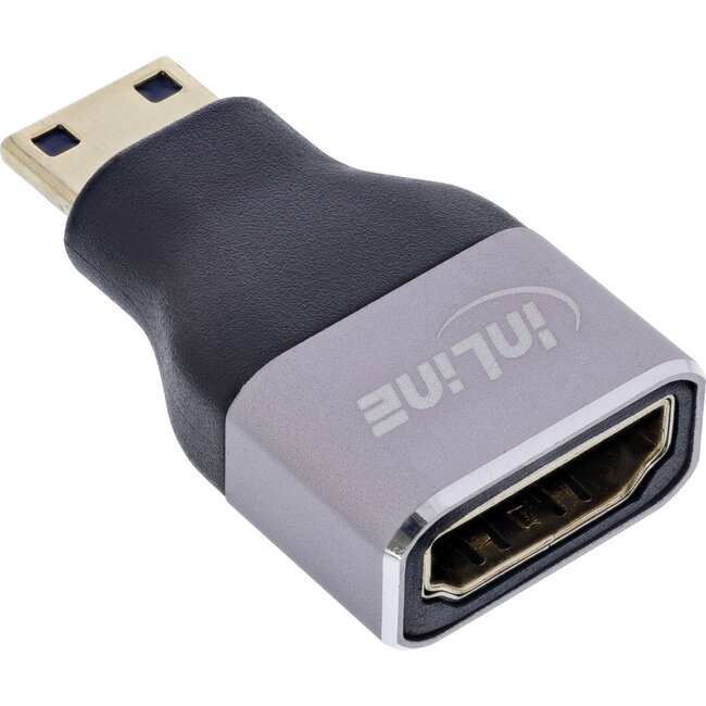 InLine Mini HDMI - HDMI adapter | HDMI2.1 (8K 60Hz + HDR) | aluminium