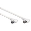 IEC (m) - IEC (v) coaxkabel | >85 dB | CCS | haaks | wit | 2,5 meter