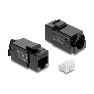DeLOCK Delock Keystone Module RJ45 jack Cat.6A UTP with PoE LED