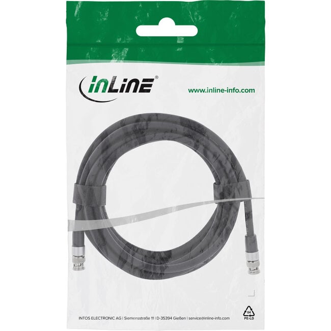 InLine® BNC-videokabel, 12G-SDI, 4K60Hz, 75 Ohm, 3m