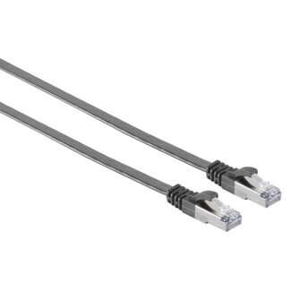 S-Impuls UFTP CAT7 platte netwerkkabel | PVC | zwart | 7,5 meter