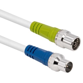 MaxTrack IEC (m) - IEC (v) coaxkabel | Class A+ | koper | recht | wit | 2 meter