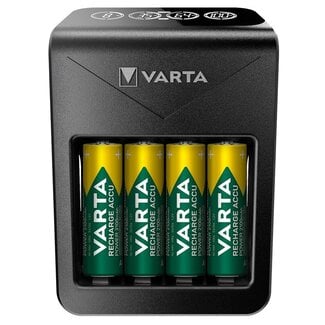 Varta Varta LCD Plug Charger+ batterijenlader | AA/AAA/E | incl. 4x AA | 2100 mAh