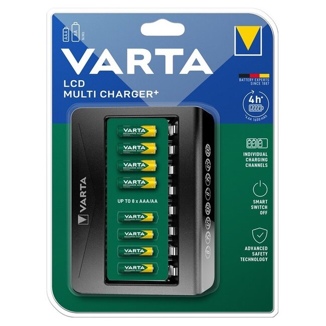 Varta LCD Multi Charger+ batterijenlader | AA/AAA