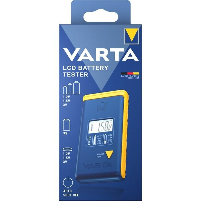 Varta digitale batterijentester met LCD display