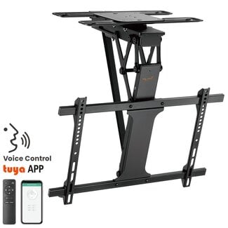 My Wall My Wall TV-plafondbeugel | tot 75 inch | gemotoriseerd | inklapbaar en draaibaar | app, stem en afstandsbediening | zwart