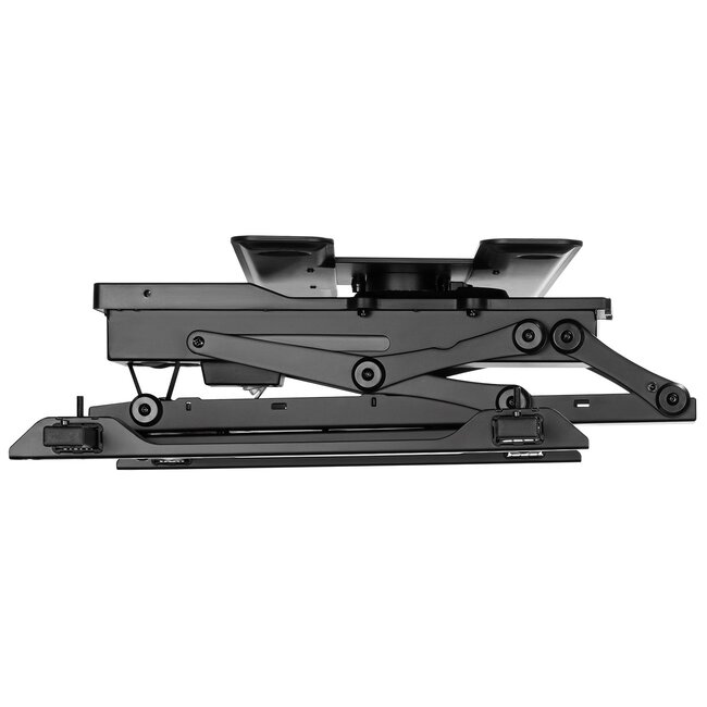 My Wall TV-plafondbeugel | tot 75 inch | gemotoriseerd | inklapbaar en draaibaar | app, stem en afstandsbediening | zwart