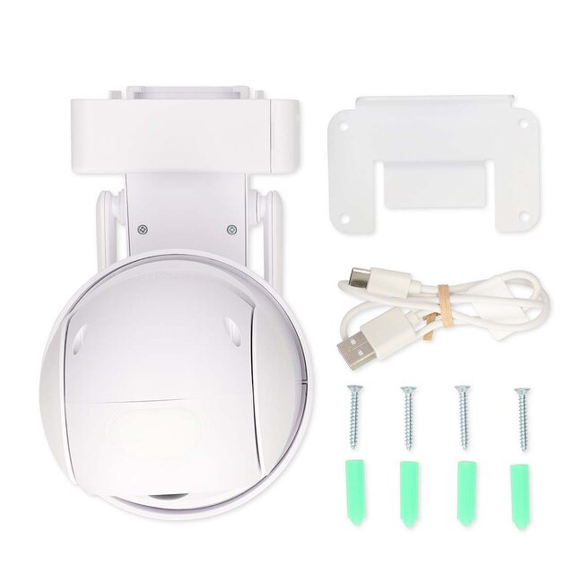 Nedis SmartLife outdoor camera met spotlight | draaien/kantelen | batterijvoeding | Wi-Fi | 3MP Full HD 1296p