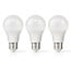 Nedis LED-lamp set | 3 stuks | warm wit | E27 | A60 | 8W