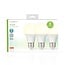 Nedis LED-lamp set | 3 stuks | warm wit | E27 | A60 | 8W
