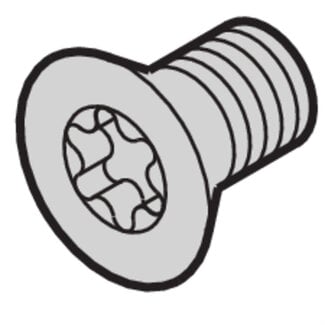Schroff SCHROFF Verzonken schroef, Torx M4x5, staal verzinkt
