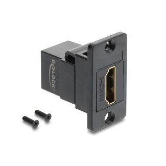 DeLOCK Delock Panel Mount HDMI female to female 4K black