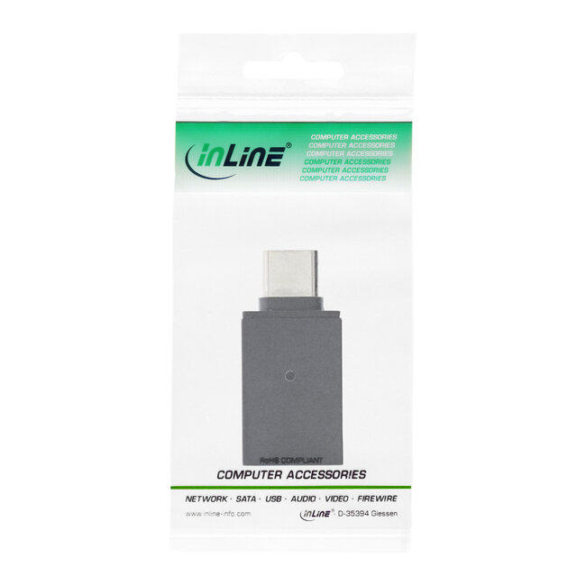 InLine® USB 3.2 Gen.2 adapter, USB-C male naar USB A female, OTG