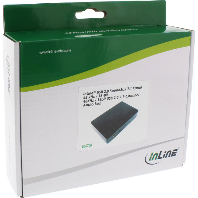 InLine® USB 2.0 SoundBox 7.1, 48KHz / 16-bit, met Toslink Digital IN / OUT