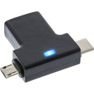 InLine® InLine® USB 3.1/2.0 T-adapter, USB-C male of Micro-USB naar A female