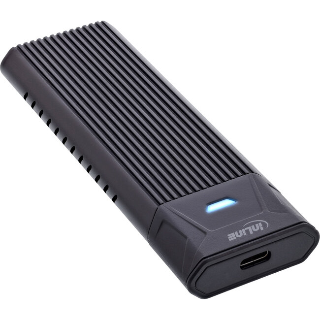 InLine® USB3.2 Gen.2 USB-C naar M.2 SSD (PCIe NVMe & SATA) behuizing