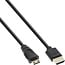InLine® HDMI Superslim kabel A naar C, HS met ethernet,Premium,zwart/goud, 1,5m