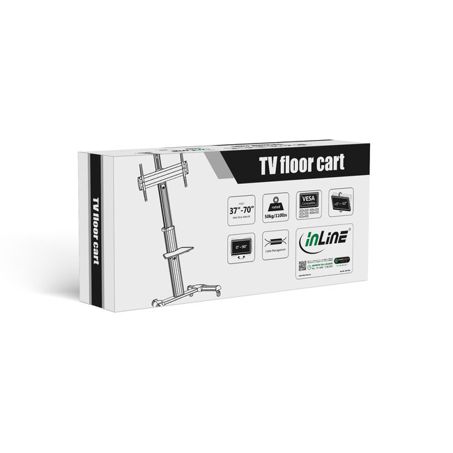 InLine® TV trolley, voor beeldschermen 37"-70" (94-178 cm), max. 50 kg