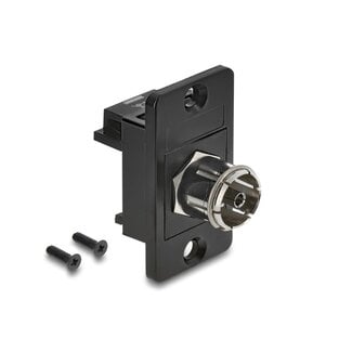 DeLOCK Delock Panel Mount IEC female to F female black