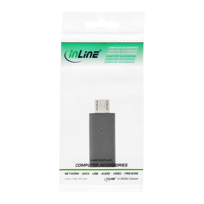 InLine® USB 2.0 adapter, Micro-USB male naar USB-C female