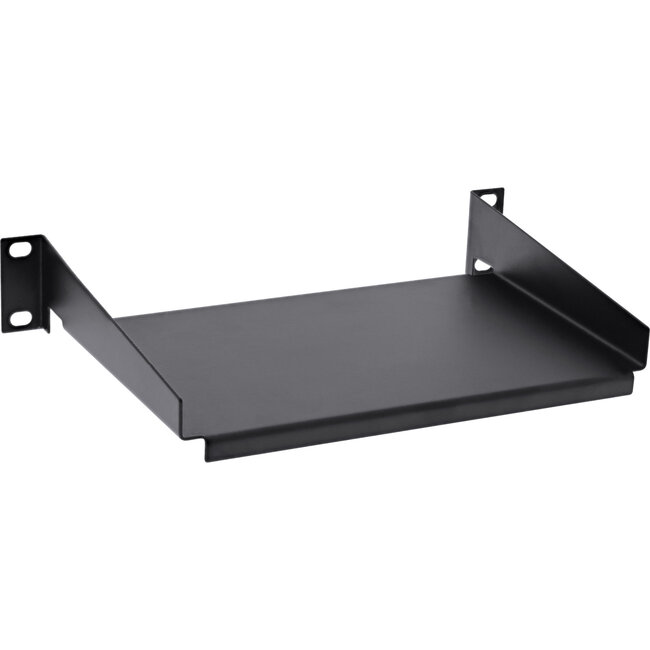 InLine® 10" plank, 160 mm, 10 kg, 1U, RAL 9005 zwart