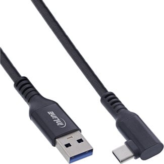 InLine® InLine® USB 3.2 Gen.1 kabel, USB-C St schuin - USB-A St voor VR, zwart, 5m