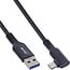 InLine® USB 3.2 Gen.1 kabel, USB-C St schuin - USB-A St voor VR, zwart, 5m