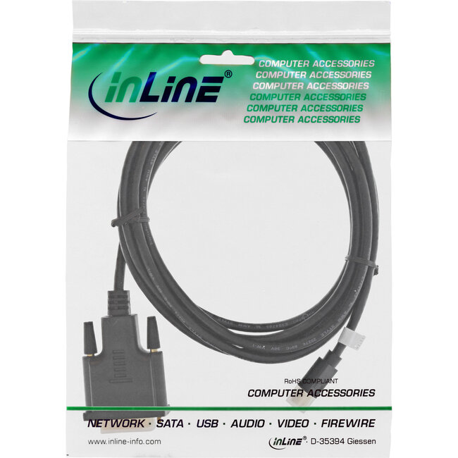 InLine® Mini DisplayPort naar DVI converter kabel, zwart, 1,5m