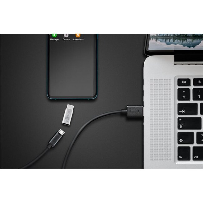 Goobay USB-C (m) - Micro USB (v) adapter | USB2.0 | 10W | zilver