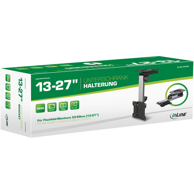 InLine® Base kastbevestiging, voor monitoren tot 68cm (27"), tot 20kg