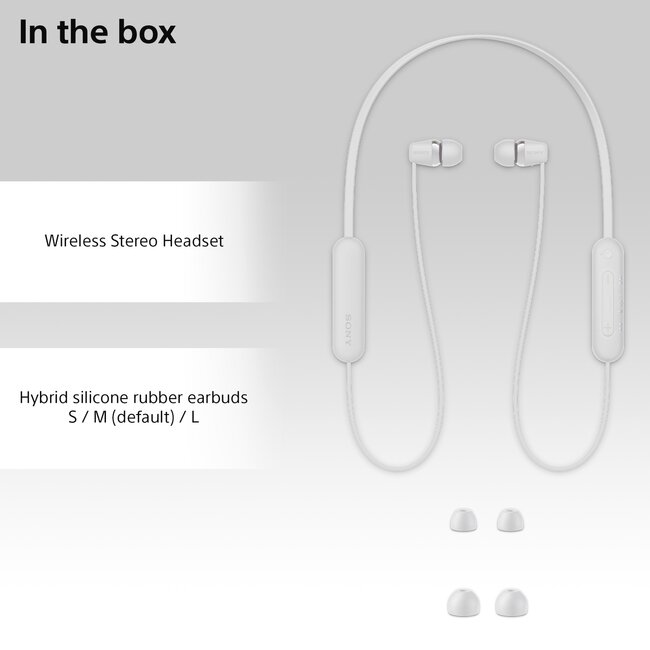 Sony in-ear earphones met microfoon | stereo | Bluetooth | wit
