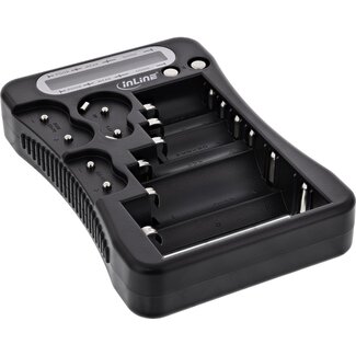 InLine InLine batterijentester met LCD display | zwart